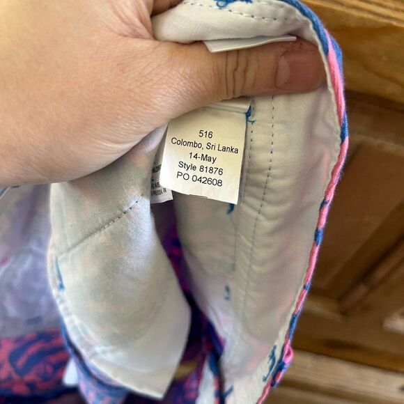 Lilly Pulitzer 0 Short Pink Blue Callahan‎ Zebra Pockets Zipper Button - Picture 12 of 12